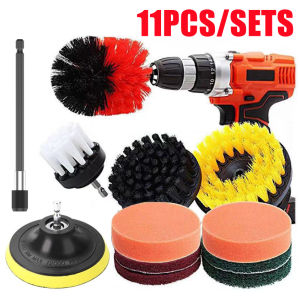 3/4/11Pcs Drill Brush Cleaner Kit Power Scrubber for Cleaning Bathroom Bathtub floor tile toilet and carpet Cleaning Brushes