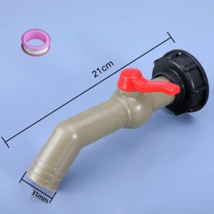 BLACKON S60x6 Coarse Thread IBC Water Tank Adapter Durable 1/2 3/4 1" Hose Switch Faucets Creative Hose Faucet Connector Water Cube Valve For Garden Home