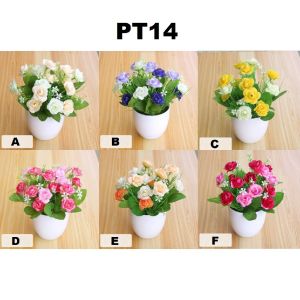 TYPT12 PT13 PT14 Pot Tanaman Hias Bunga Hias Plastik Ornamen Pot Bonsai Artificial Flower Decoration