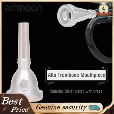 ammoon ชุบเงิน 12C Universal Alto Trombone Mouthpiece เครื่องดนตรีอุปกรณ์เสริม