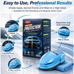 OGAS Nano Ceramic Car Coating Brush Hydrophobic Paint Protection High Gloss Paint Sealant Ceramic Coating Applicator Car Detailing Car Care