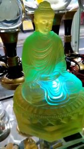 TƯỢNG PHẬT DƯỢC SƯ - THÍCH CA - ADIDA CÓ ĐÈN - CHẤT LIỆU LƯU LY - CAO 22CM