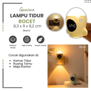 GUNINCO Lampu Kamar Tidur Rocket / Lampu Kamar Tidur Anak Dekorasi Kamar Aesthetic