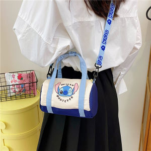 SHUNAICHI Halloween Christmas Disney Stitch Shoulder Bag Anime Lilo & Stitch Canvas Bag Cute Summer Bucket bag Women Makeup Bag Messenger Bag Gifts
