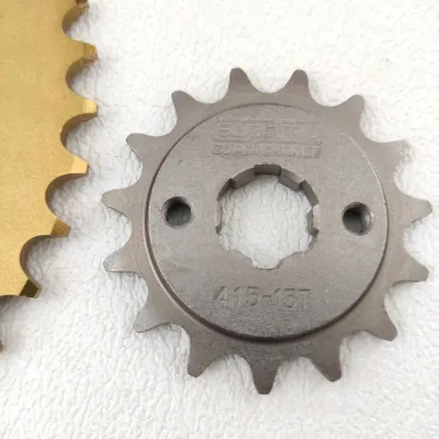 SUPRIMO SPROCKET GOLD EMAS DEPAN BELAKANG 415 NIPIS EX5 DREAM WAVE100