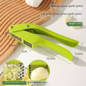 Hand-operated Garlic Cutter Can Cut Garlic Slices Kitchen Garlic Mashed Artifact Garlic Masher Household Quick Garlic Slices