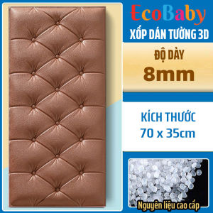 Thảm xốp 3D xốp dán tường giấy dán tường tự dính tấm dán tường không thấm nước xốp dán tường 3d dùng trong phòng khách phòng ngủ - 70x35x0.8cm - màu nâu - ECOBABY