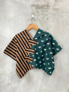 Outer Batik Wanita Terbaru Croptop Jumputan Cap