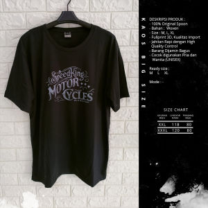 KAOS JUMBO OBLONG PRIA/WANITA/SPOON/MOTIF MOTORCYLES