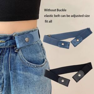 THREADJOY Japanese Decoration Elastic Belt Without Buckle Traceless Buckle Free Belt No Buckle Invisible Belt Elastic Women