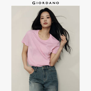 Giordano Women 100% Cotton crewneck short sleeve t-shirt Free Shipping 05325550