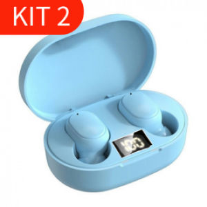 (HD1)E6S KIT 2 LED HiFi 9D E6S Kit 2 Fon Telinga Tanpa Wayar Paparan Bateri LED Bunyi Stereo HiFi Pembatalan Bunyi Kalis Air Audio 9D Main Balik Tahan Lama Bluetooth Stabil