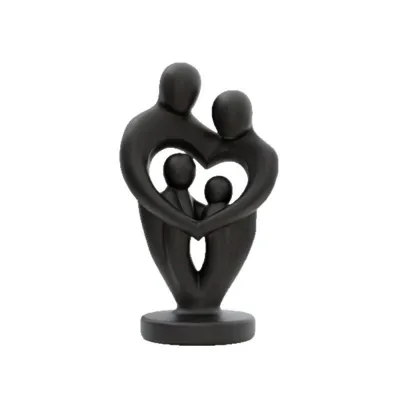 NCNC 3D Printed Abstract Family Sculpture Modern Unique Sculpture of A Family of Four Funny Plastic Minimalist Figure Statue Modern Home Decor