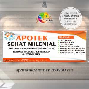 Cetak Spanduk Banner Apotek Sehat Milenial