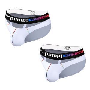 CMENIN PUMP 2Pcs Modal ชุดชั้นในชายสั้นสบายเซ็กซี่กางเกงในชายกางเกงในชายกางเกง MP265