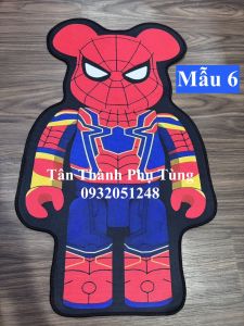 Thảm lót sàn lót chống đứng xe máy hình gấu hoạt hình (70x45cm)