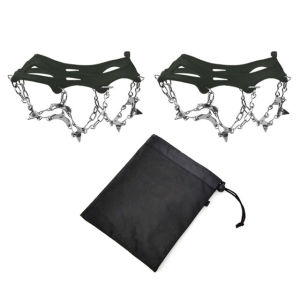 VTTO 1 Pair 18 Spike for Shoes Anti Slip Hiking Climbing Snow Spikes Crampons Cleats Chain Claws Grips Boots Cover