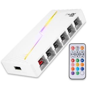 High Capacity 5V 3Pin ARGB + 4Pin PWMs Double 12 Channel Fan Controller With Plugs And Play For PC Thermals Management