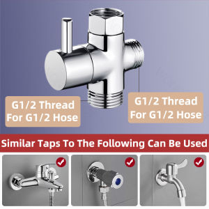 T Type Adapter Bathtub Shower Head Arm Installation Diverter Valve Faucet G1/2 Shower Diverter Valve