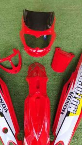 ชุดสีไซเคิลคอสแดชใหม่สีแดง7ชิ้น