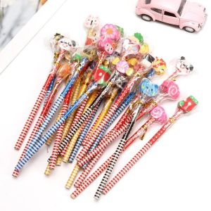 (3 pcs) Pensil Penghapus Karater / Pensil Karakter Penghapus Pensil Lucu / Pensil Ada Penghapus Karakter Unik Lucu / Pencil Fancy Souvernir Ulang Tahun Ultah