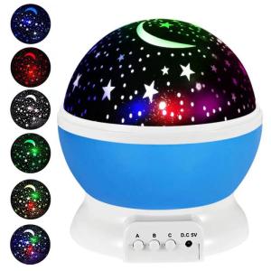 Ready Stock Starry Light LED Projector Toy Star Moon Night Lamp Table Bedroom Light 星空灯 Lampu Hiasan Bilik Tidur Malam 360° Rotation Gift For Kids Birthday Childrens Day
