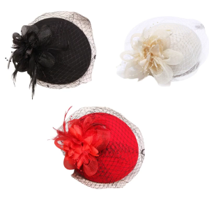 Headwear with Veil Mrs. Maisel Hat for Christmas New Year Bridal Party 20s Tophat All-match for Bride Wedding