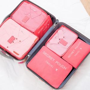 🎒 6pcs Travel Storage Bag Set – Waterproof Luggage Organizer | Beg Penyimpanan Kalis Air | 旅行收纳袋 防水行李整理袋 ✈️