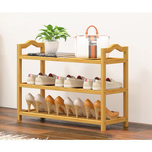 🇸🇬 【3/6 Tiers -70cm】Natural Bamboo Shoe Rack / Shoe Rack Storage / Shoes Rack Bamboo / Shelf Rack / shoe rack outside door / shoes rack bamboo / shoe rack storage