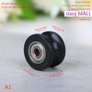daoj MALL 1ชิ้น U Groove ล้อเลื่อนล้อเลื่อนล้อเลื่อน U Groove 5x25x16.5มม. สำหรับการขับรถอุปกรณ์เครื่องจักรกล