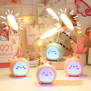 Lampu Meja Belajar Usb Led Kartun Berwarna / Lampu Baca Karakter / Lampu Belajar Portable Led / Domestico Night Lamp