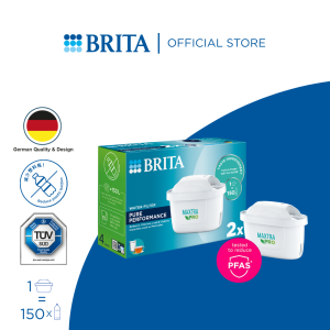BRITA Water Filter Cartridge MAXTRA PRO Pure Performance (All-in-1) Pack 2 | Original refill for all BRITA jugs for pure tasting water - filters micro impurities PFAS chlorine limescale & metals