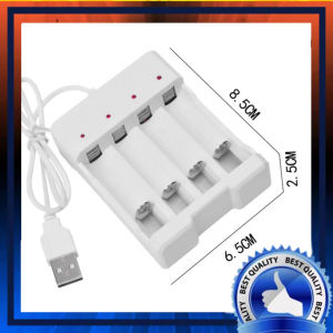 Charger Baterai USB Plug 4 slot for AA/AAA