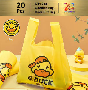 Gift Bag 20pcs Goodies Bag Door Gift Birthday Wedding Party Little Yellow Duck Kids 99 Plastic Bag Packing Bag Food Grade Portable Convenience Bag
