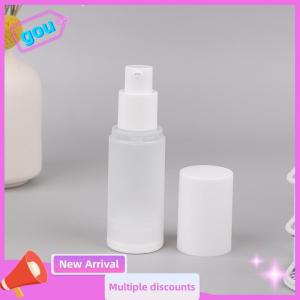 gou ขวดใส่ครีมสุญญากาศพลาสติกสุญญากาศสีขาว15มล.-100มล. ภาชนะใส่ครีมขนาดเดินทางขวดน้ำหอม