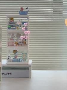 Display case clear package for blind popmart finding unicorn fingure nice view doll house decoration room desk scenery