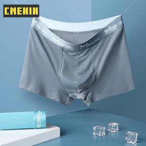 CMENIN MiiOW 3Pcs New Ice Silk Men Underpants Boxers Shorts Low Waist Trunk Man Underwear Boxer Mens Panties Slip M1052