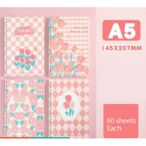 4pcs/Set A5 Cute Cartoon Spiral Notebook Mini Portable Coil Notepad Diary Book Exercise Book