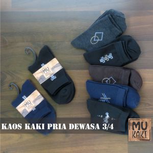 Kaos Kaki Pria Dewasa Kantor Formal 3/4 Mukaki