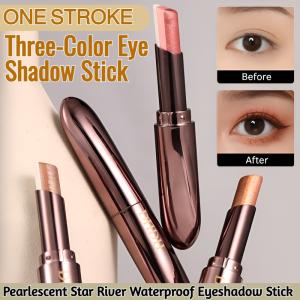 Three-Color Gradient Eyeshadow Stick One Touch Lazy Eye Shadow Stick Glitter Pearlescent High Gloss Eye Shadow Pen