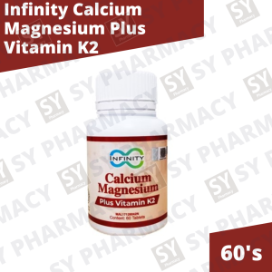 Infinity Calcium Magnesium Plus Vitamin K2 60s FOC FREE GIFT (Exp: 08/2026)