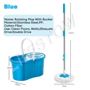 LifeStow 360° Spin Mop With Bucket Magic Spin Tornado Mop Easy Wring Fast-Drying For PH Floors Anti-Rust Mold-Proof