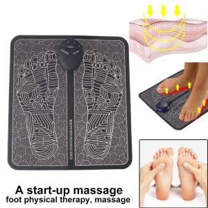 Portable EMS Foot Massager Muscle Strengthening Relax Terapi Urut Tapak Kaki Electric Pad Feet Blood Circulation Machine 智能脚底按摩垫 Home Household Car Relieve Fatigue Massage Pad