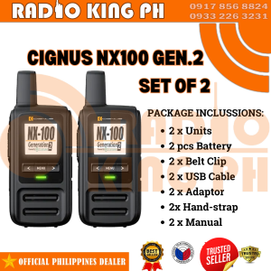 CIGNUS NX100 GEN. 2 POC NETWORK RADIO SET OF 2 (1 pair)
