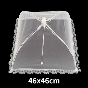 Xzxinzhan】ที่คลุมตาข่ายอาหารพับได้46ซม. ฝาครอบอาหารกันยุงแบบป๊อปอัพร่มอาหารอาหารผักผลไม้ระบายอากาศอุปกรณ์ครัว
