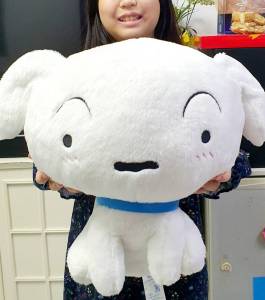 ลิขสิทธิ์แท้นำเข้าจากญี่ปุ่น ตุ๊กตาชินจัง shinchan ขนาดใหญ่ 60 cm น่ารัก rare item หายากในไทย ชิโร่ เจ้าขาว shiro
