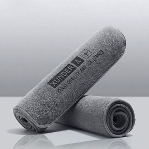 Microfiber Car Wash Towel Double-Sided Coral Velvet Car Wash Towel 20/30cm Thick Soft Super Absorbent Care Towel Motorcycle Car Beauty Tool
