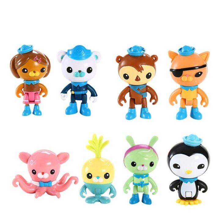 DEQIX 8pcs/lot Cartoon Figure Toys Shellington Dashi Barnacles Model ...