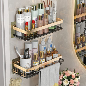 MEIDOO Aluminum Bathroom Rack Bathroom Corner Rack Shampoo Shower Dew Rack Bathroom Cosmetic Storage Rack