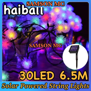 Hai ball String Lights Solar Powered Waterproof 6.5m 30 LED Lights Garden Party Table Indoor Bedroom Decorations